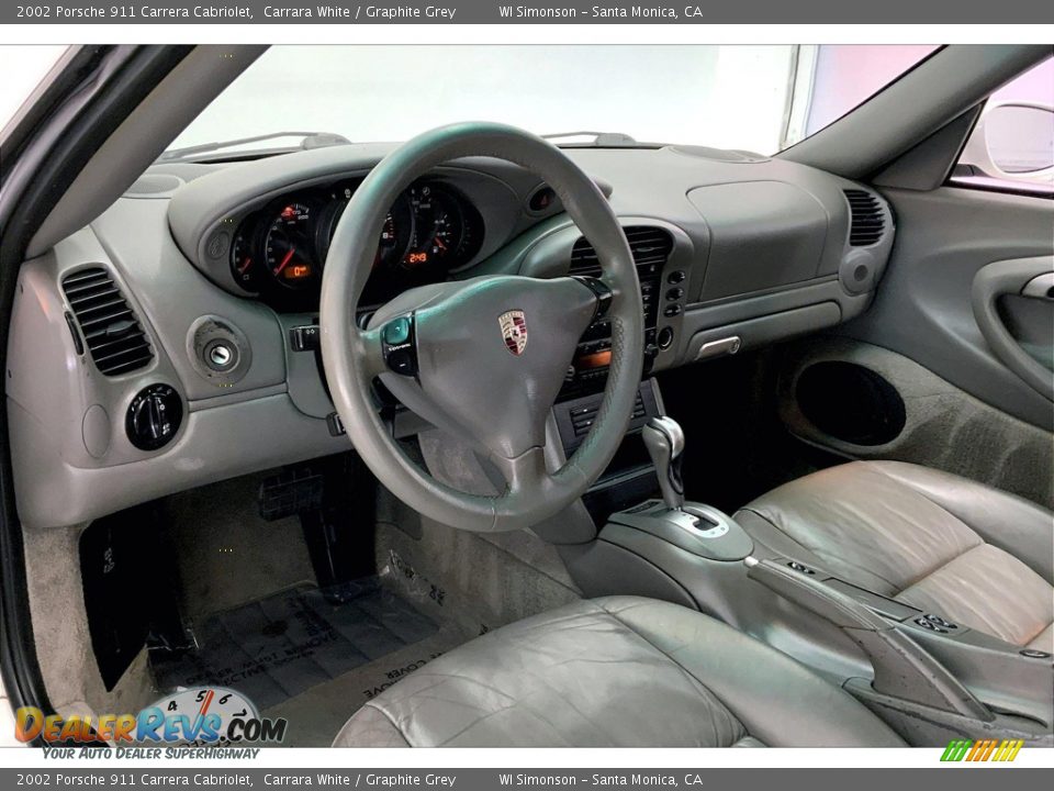 Graphite Grey Interior - 2002 Porsche 911 Carrera Cabriolet Photo #14