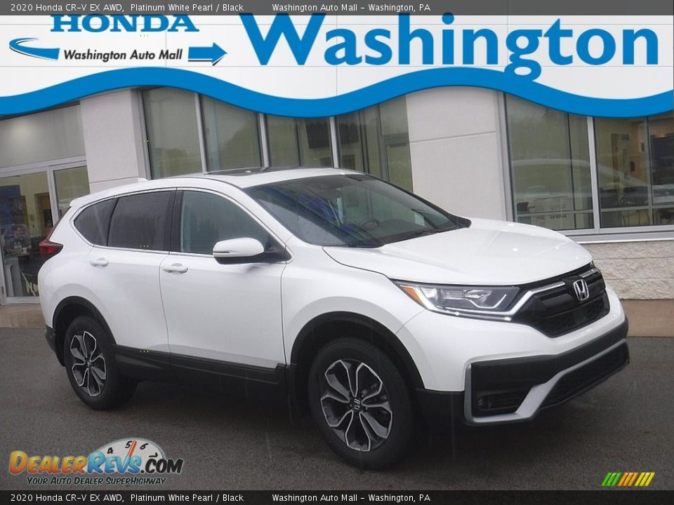2020 Honda CR-V EX AWD Platinum White Pearl / Black Photo #1