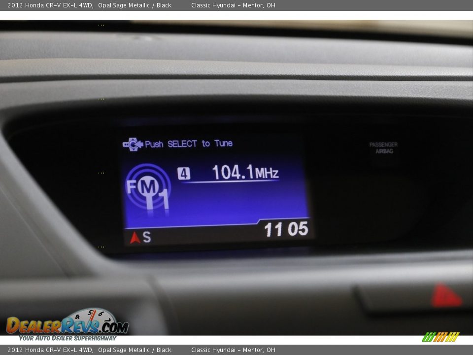 2012 Honda CR-V EX-L 4WD Opal Sage Metallic / Black Photo #10