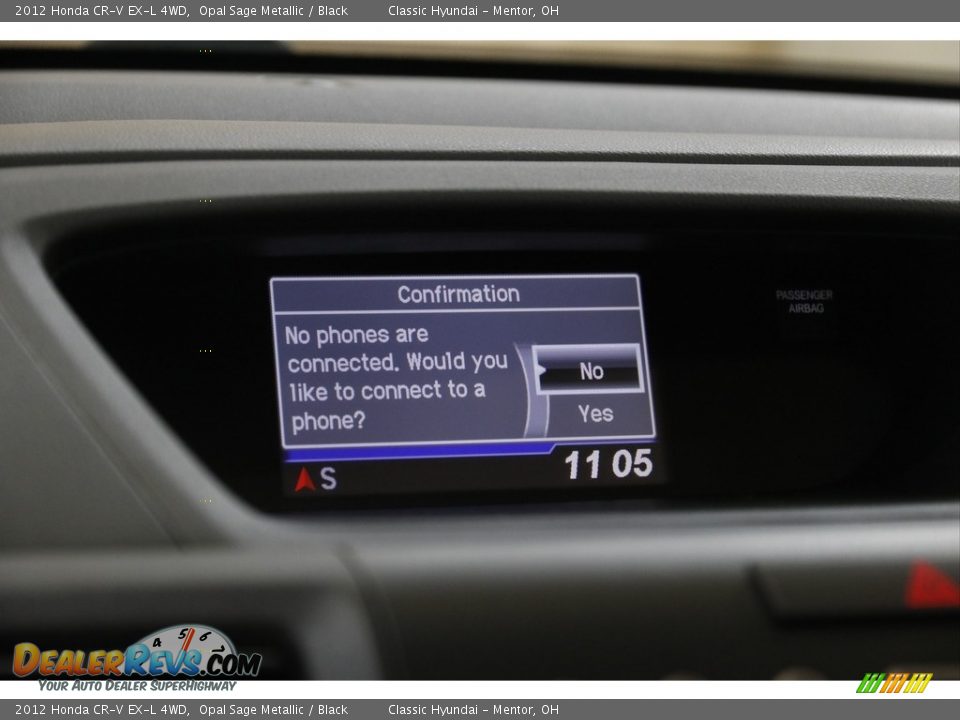 2012 Honda CR-V EX-L 4WD Opal Sage Metallic / Black Photo #11