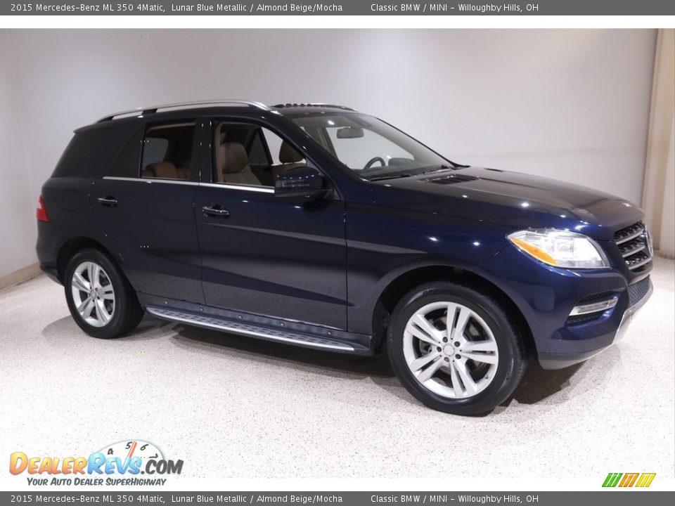 2015 Mercedes-Benz ML 350 4Matic Lunar Blue Metallic / Almond Beige/Mocha Photo #1