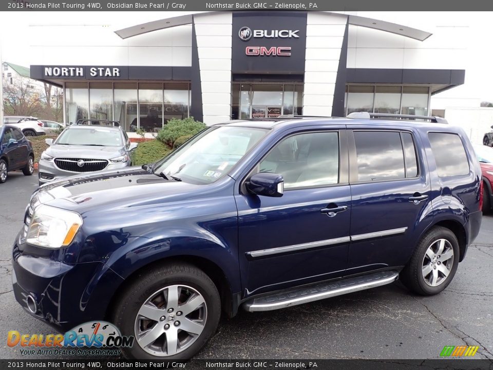 2013 Honda Pilot Touring 4WD Obsidian Blue Pearl / Gray Photo #1