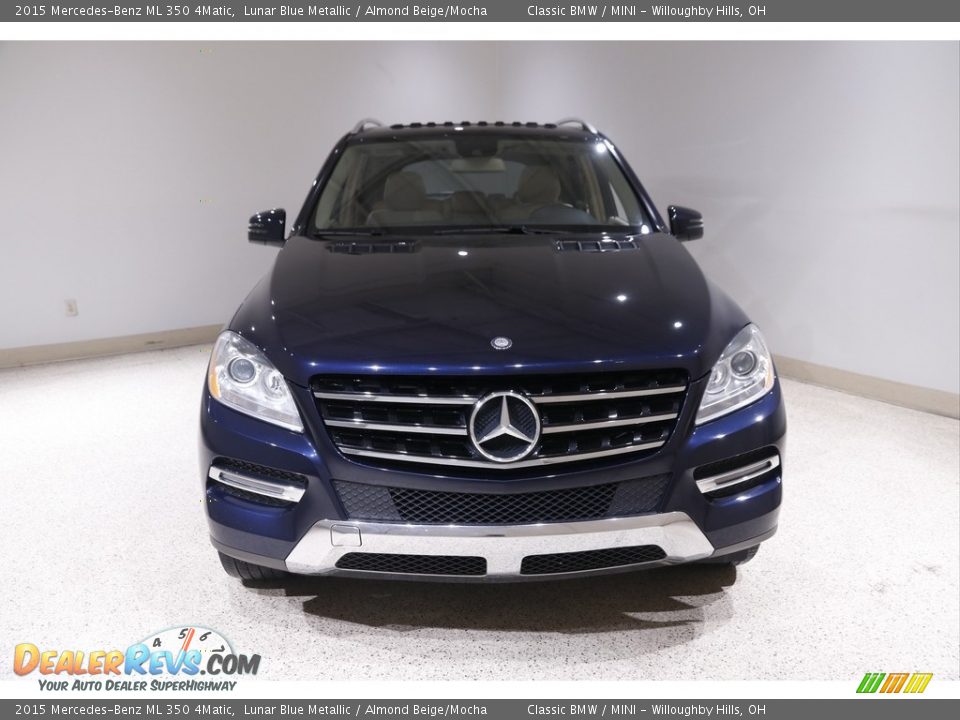 2015 Mercedes-Benz ML 350 4Matic Lunar Blue Metallic / Almond Beige/Mocha Photo #2