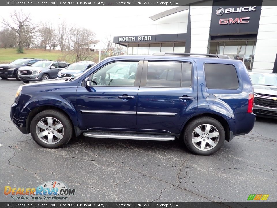 2013 Honda Pilot Touring 4WD Obsidian Blue Pearl / Gray Photo #2