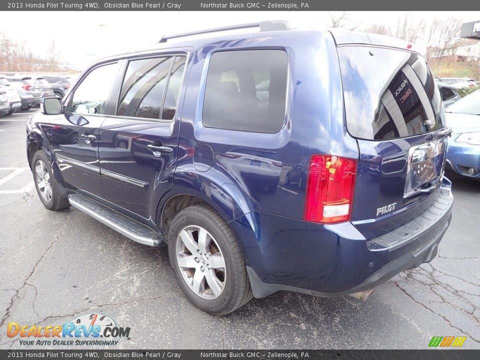 2013 Honda Pilot Touring 4WD Obsidian Blue Pearl / Gray Photo #3