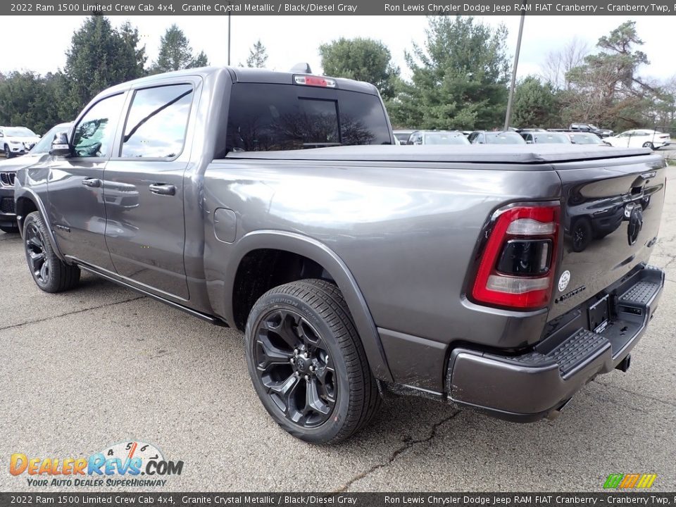 2022 Ram 1500 Limited Crew Cab 4x4 Granite Crystal Metallic / Black/Diesel Gray Photo #3