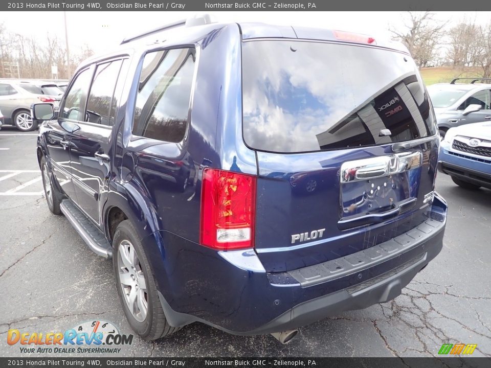 2013 Honda Pilot Touring 4WD Obsidian Blue Pearl / Gray Photo #4