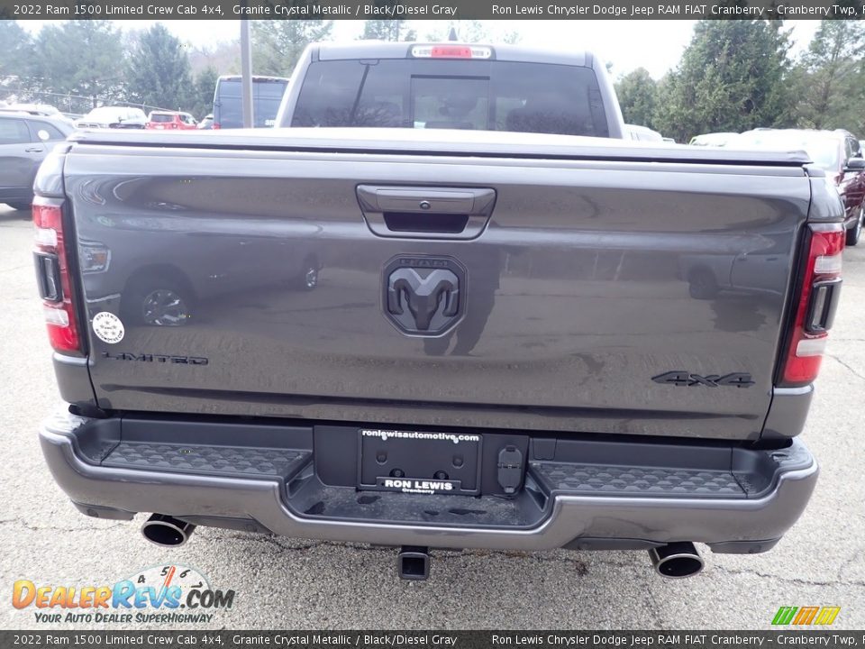 2022 Ram 1500 Limited Crew Cab 4x4 Granite Crystal Metallic / Black/Diesel Gray Photo #4