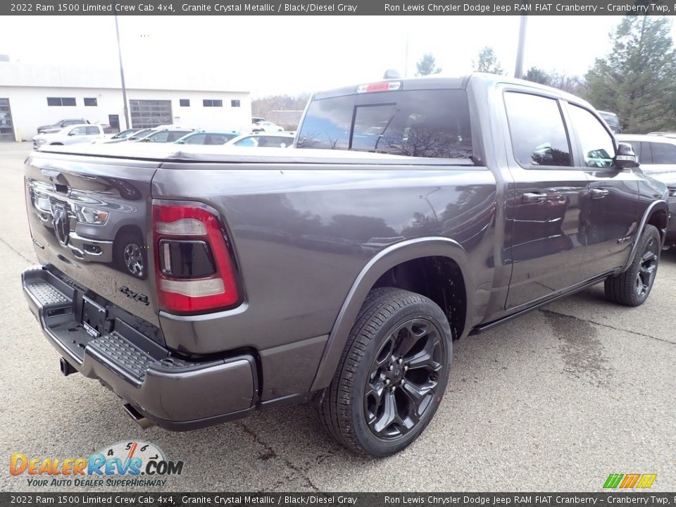 2022 Ram 1500 Limited Crew Cab 4x4 Granite Crystal Metallic / Black/Diesel Gray Photo #5