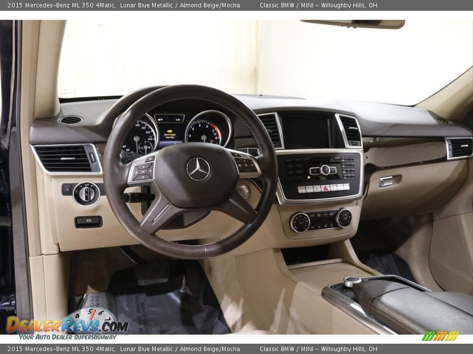 2015 Mercedes-Benz ML 350 4Matic Lunar Blue Metallic / Almond Beige/Mocha Photo #6