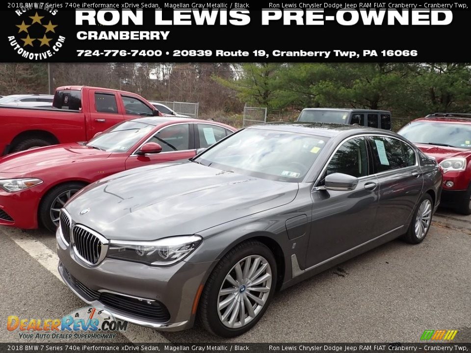 2018 BMW 7 Series 740e iPerformance xDrive Sedan Magellan Gray Metallic / Black Photo #1