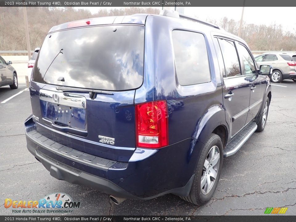 2013 Honda Pilot Touring 4WD Obsidian Blue Pearl / Gray Photo #6