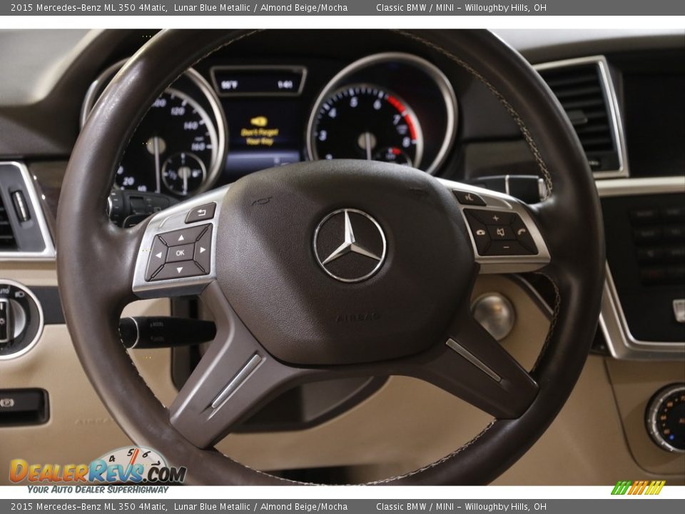 2015 Mercedes-Benz ML 350 4Matic Lunar Blue Metallic / Almond Beige/Mocha Photo #7