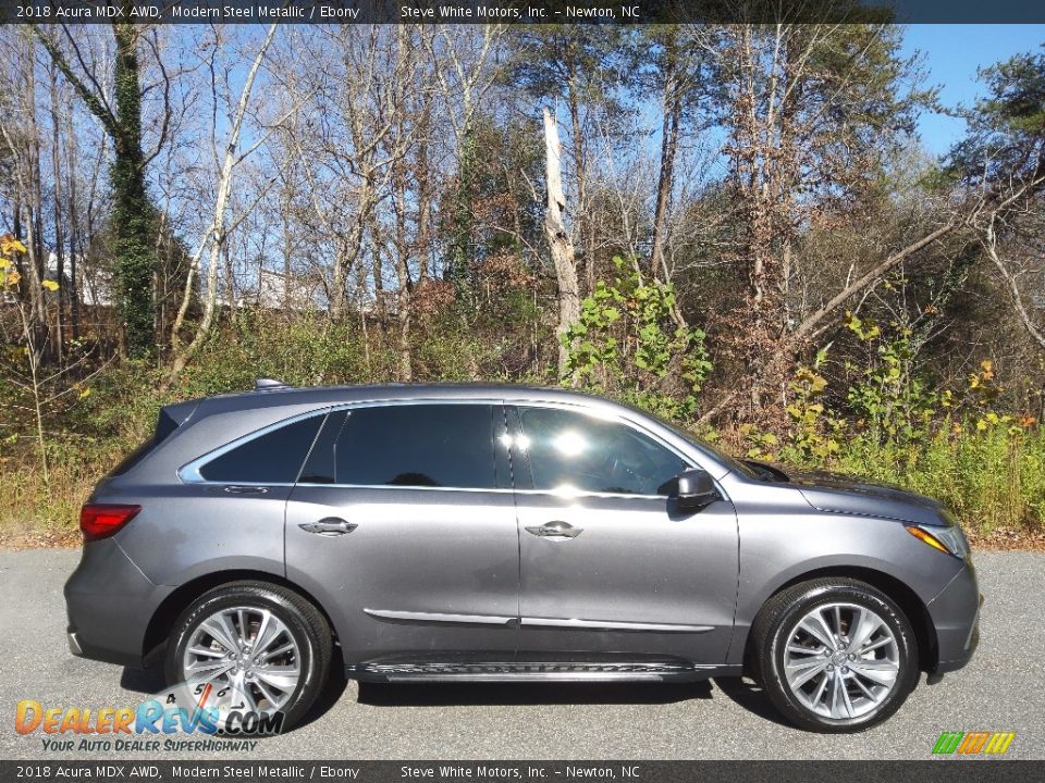 2018 Acura MDX AWD Modern Steel Metallic / Ebony Photo #6