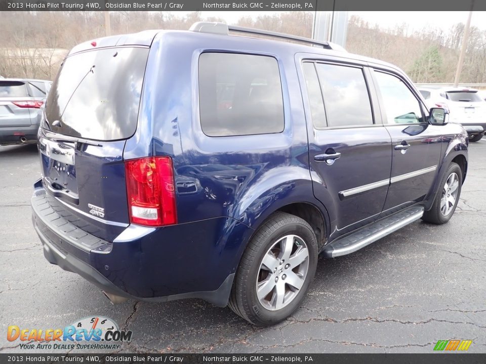 2013 Honda Pilot Touring 4WD Obsidian Blue Pearl / Gray Photo #7