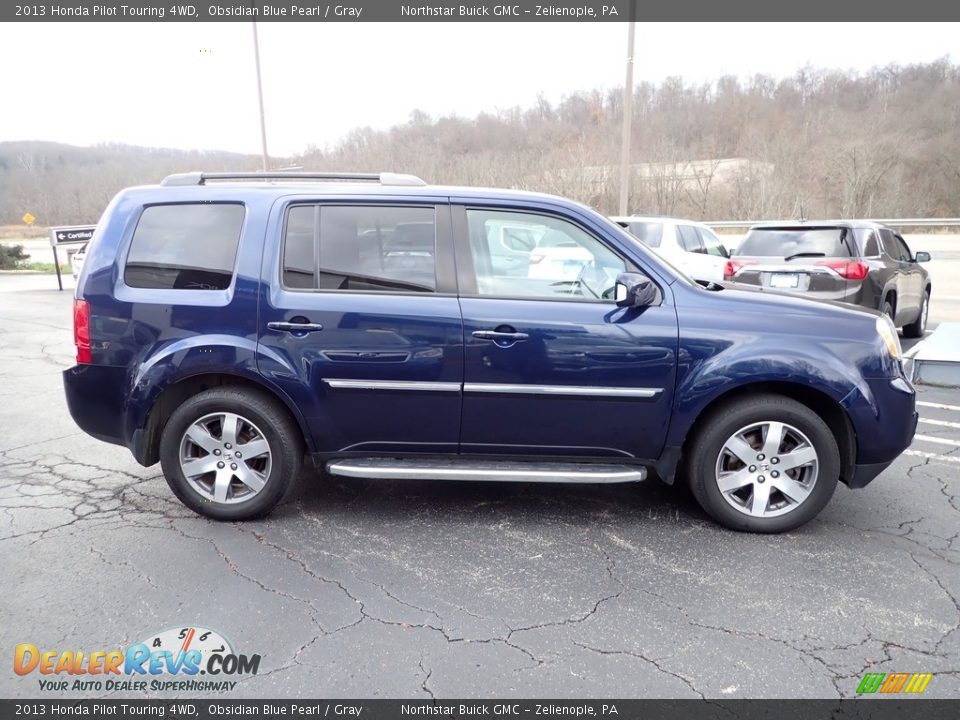 2013 Honda Pilot Touring 4WD Obsidian Blue Pearl / Gray Photo #8