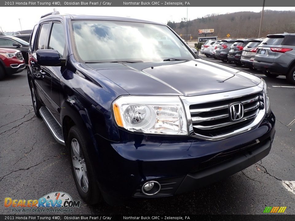 2013 Honda Pilot Touring 4WD Obsidian Blue Pearl / Gray Photo #10