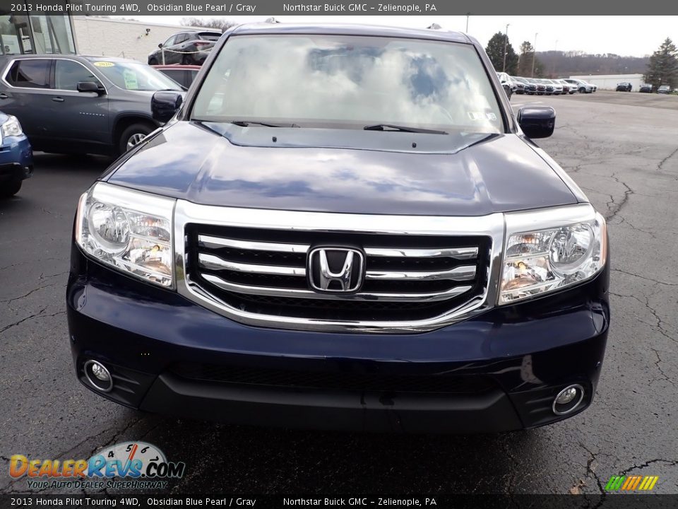 2013 Honda Pilot Touring 4WD Obsidian Blue Pearl / Gray Photo #11