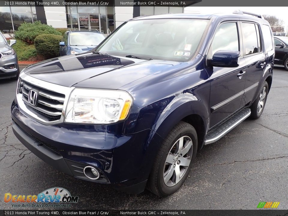 2013 Honda Pilot Touring 4WD Obsidian Blue Pearl / Gray Photo #12