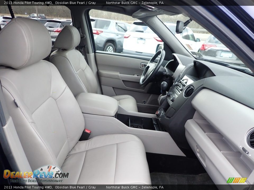 2013 Honda Pilot Touring 4WD Obsidian Blue Pearl / Gray Photo #15