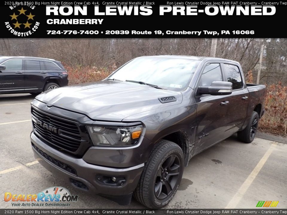 2020 Ram 1500 Big Horn Night Edition Crew Cab 4x4 Granite Crystal Metallic / Black Photo #1