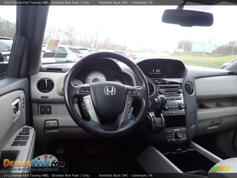 2013 Honda Pilot Touring 4WD Obsidian Blue Pearl / Gray Photo #20