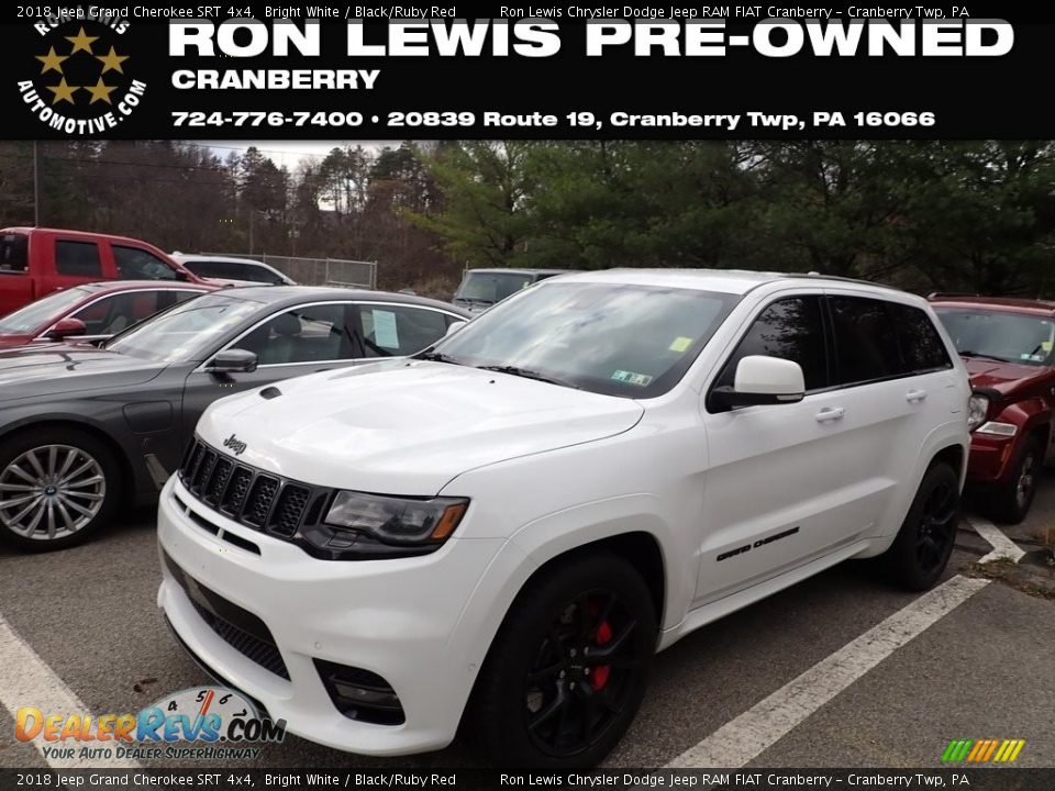 2018 Jeep Grand Cherokee SRT 4x4 Bright White / Black/Ruby Red Photo #1