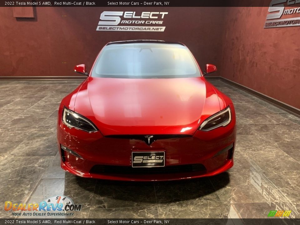 2022 Tesla Model S AWD Red Multi-Coat / Black Photo #2