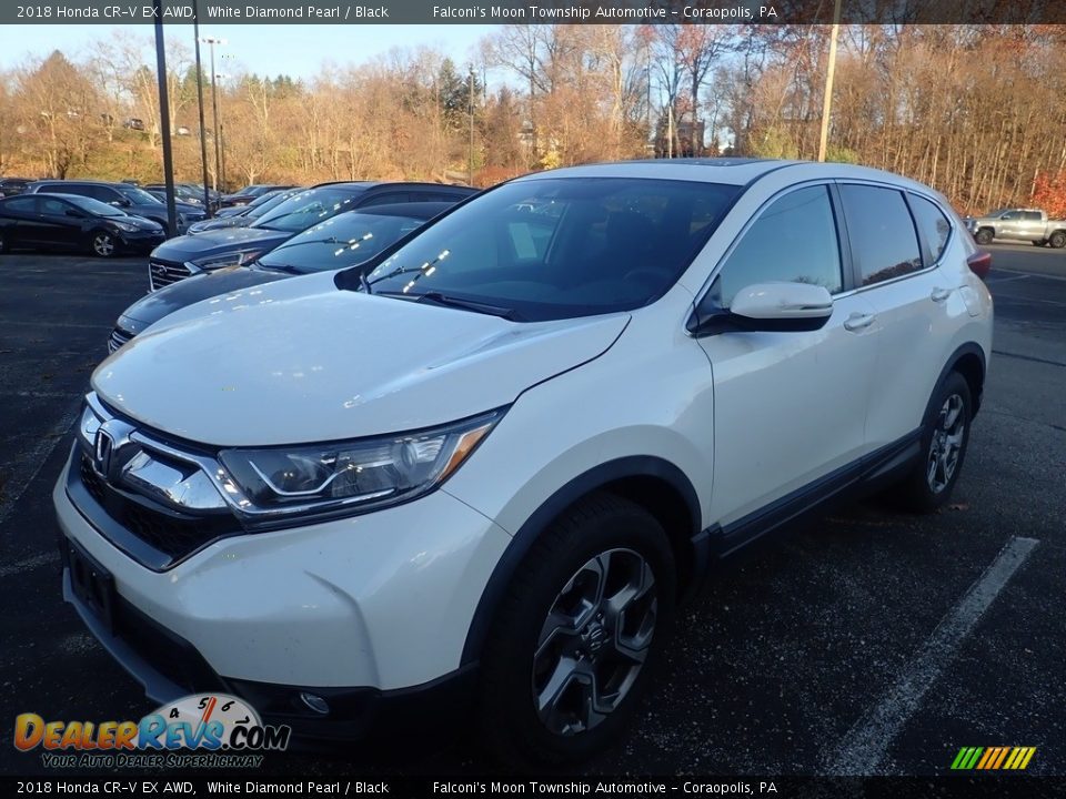 2018 Honda CR-V EX AWD White Diamond Pearl / Black Photo #1