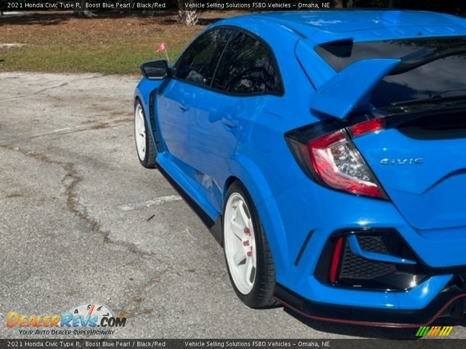 2021 Honda Civic Type R Boost Blue Pearl / Black/Red Photo #6