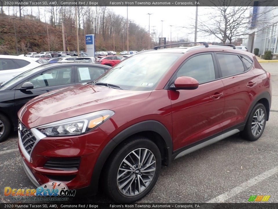 2020 Hyundai Tucson SEL AWD Gemstone Red / Beige Photo #1