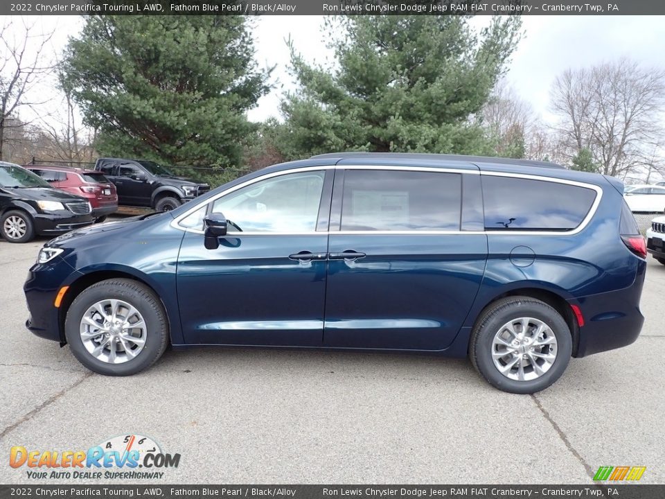 2022 Chrysler Pacifica Touring L AWD Fathom Blue Pearl / Black/Alloy Photo #2