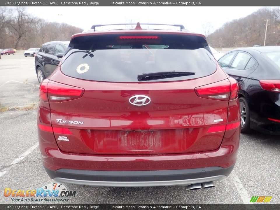 2020 Hyundai Tucson SEL AWD Gemstone Red / Beige Photo #3