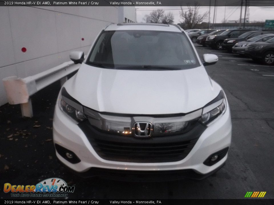 2019 Honda HR-V EX AWD Platinum White Pearl / Gray Photo #5