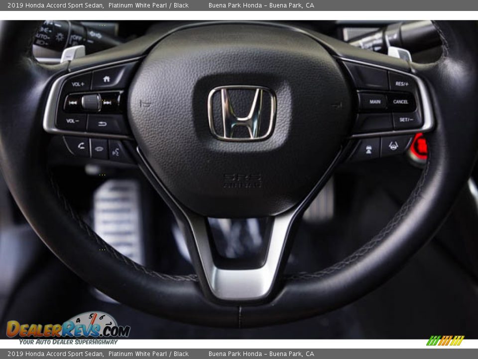2019 Honda Accord Sport Sedan Platinum White Pearl / Black Photo #13