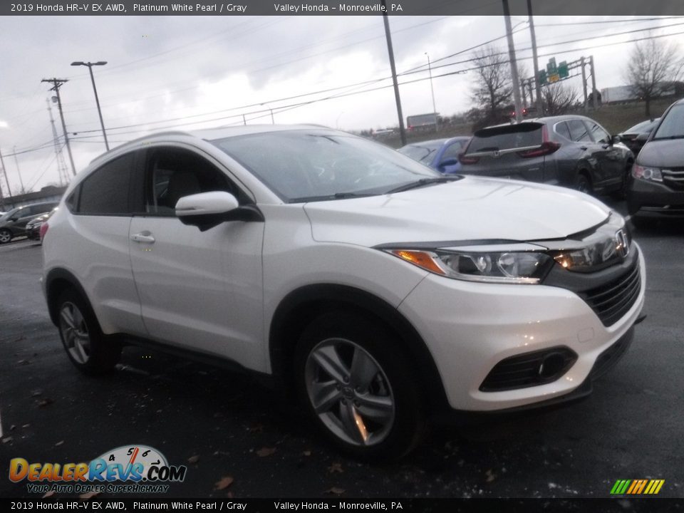 2019 Honda HR-V EX AWD Platinum White Pearl / Gray Photo #6