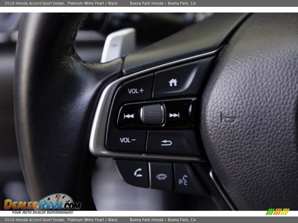 2019 Honda Accord Sport Sedan Platinum White Pearl / Black Photo #14