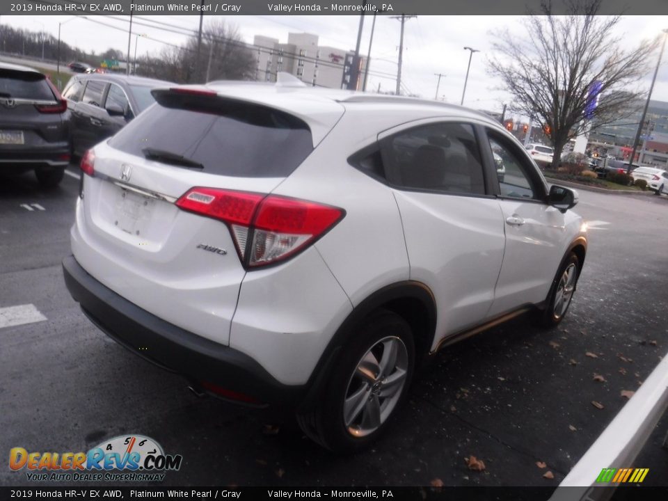 2019 Honda HR-V EX AWD Platinum White Pearl / Gray Photo #7