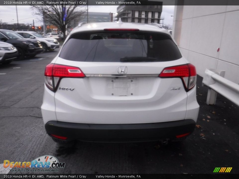 2019 Honda HR-V EX AWD Platinum White Pearl / Gray Photo #9