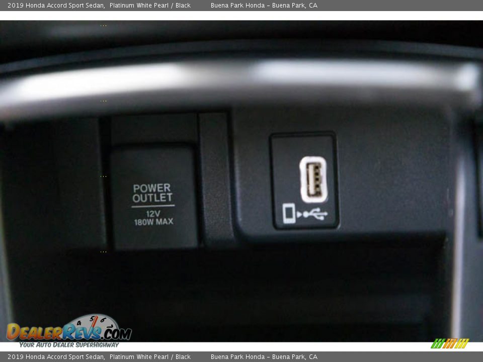 2019 Honda Accord Sport Sedan Platinum White Pearl / Black Photo #17
