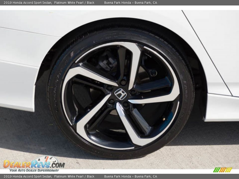 2019 Honda Accord Sport Sedan Platinum White Pearl / Black Photo #35