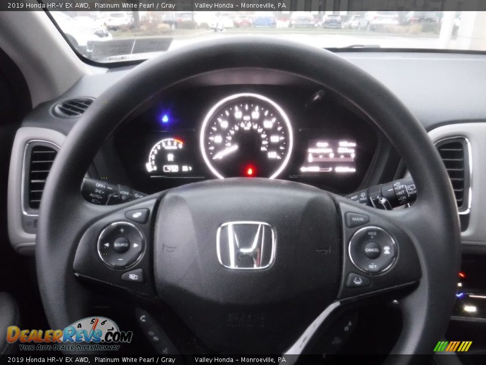 2019 Honda HR-V EX AWD Platinum White Pearl / Gray Photo #24