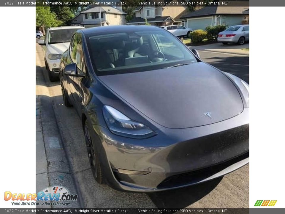 2022 Tesla Model Y Performance AWD Midnight Silver Metallic / Black Photo #2