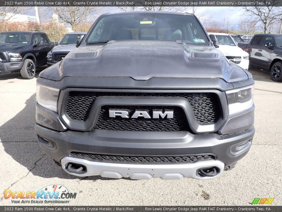 2022 Ram 1500 Rebel Crew Cab 4x4 Granite Crystal Metallic / Black/Red Photo #8