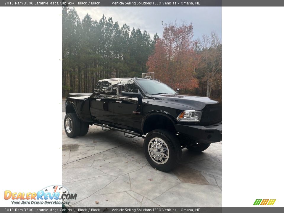 2013 Ram 3500 Laramie Mega Cab 4x4 Black / Black Photo #1