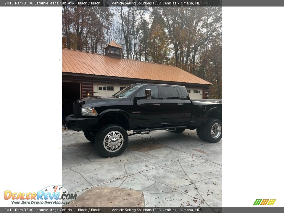 2013 Ram 3500 Laramie Mega Cab 4x4 Black / Black Photo #2