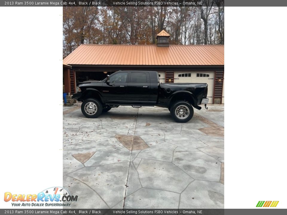 2013 Ram 3500 Laramie Mega Cab 4x4 Black / Black Photo #3