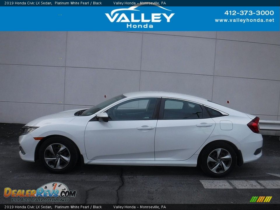 2019 Honda Civic LX Sedan Platinum White Pearl / Black Photo #2