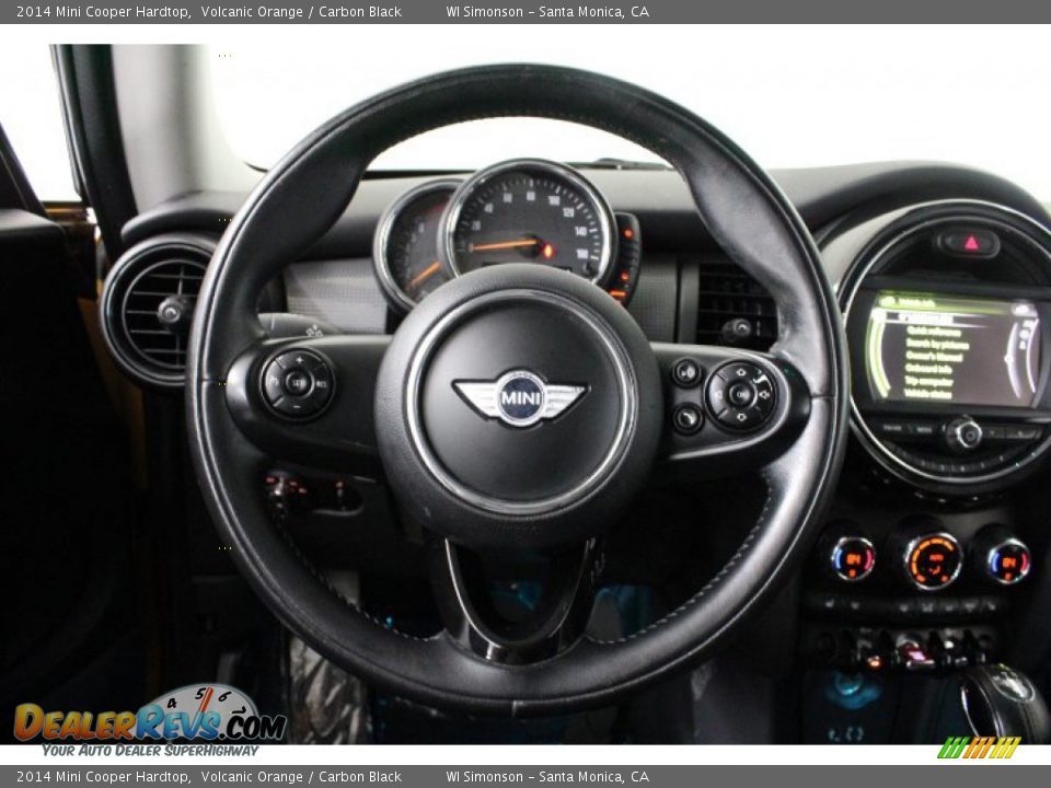 2014 Mini Cooper Hardtop Volcanic Orange / Carbon Black Photo #12