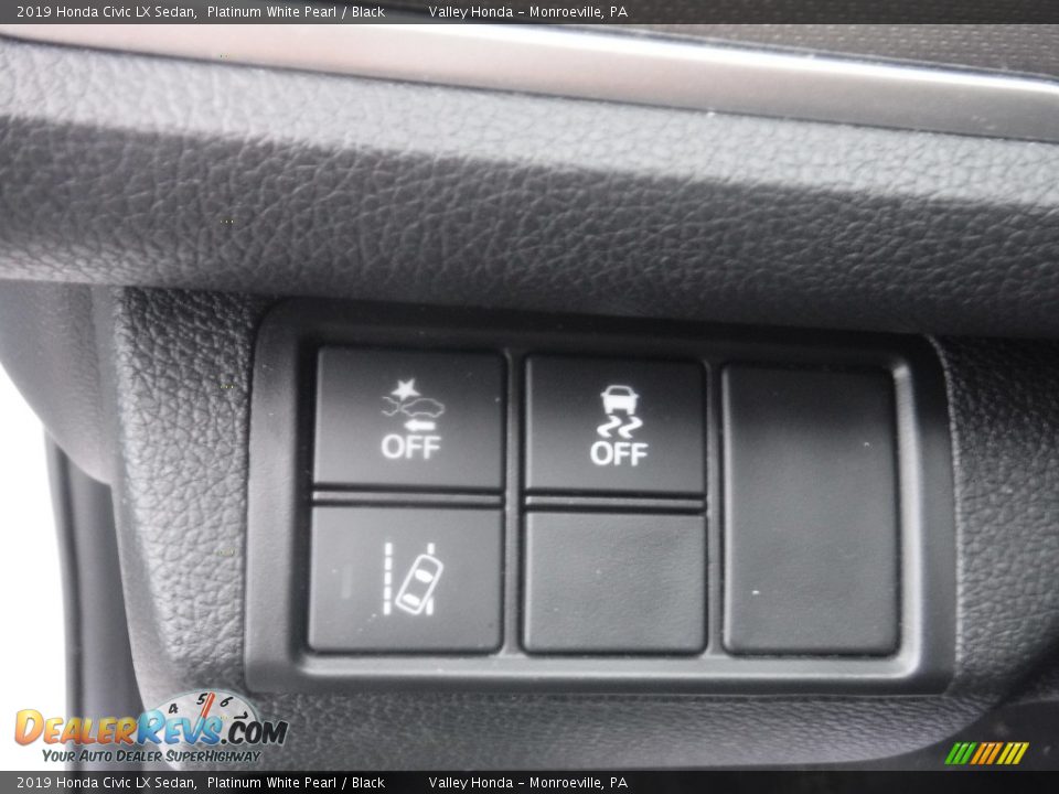 2019 Honda Civic LX Sedan Platinum White Pearl / Black Photo #11